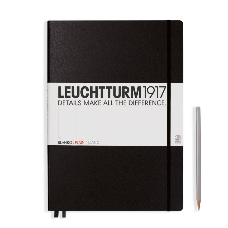 Leuchtturm1917 Notizbuch Master Hardcover A4+ Schwarz Blanko von Leuchtturm1917