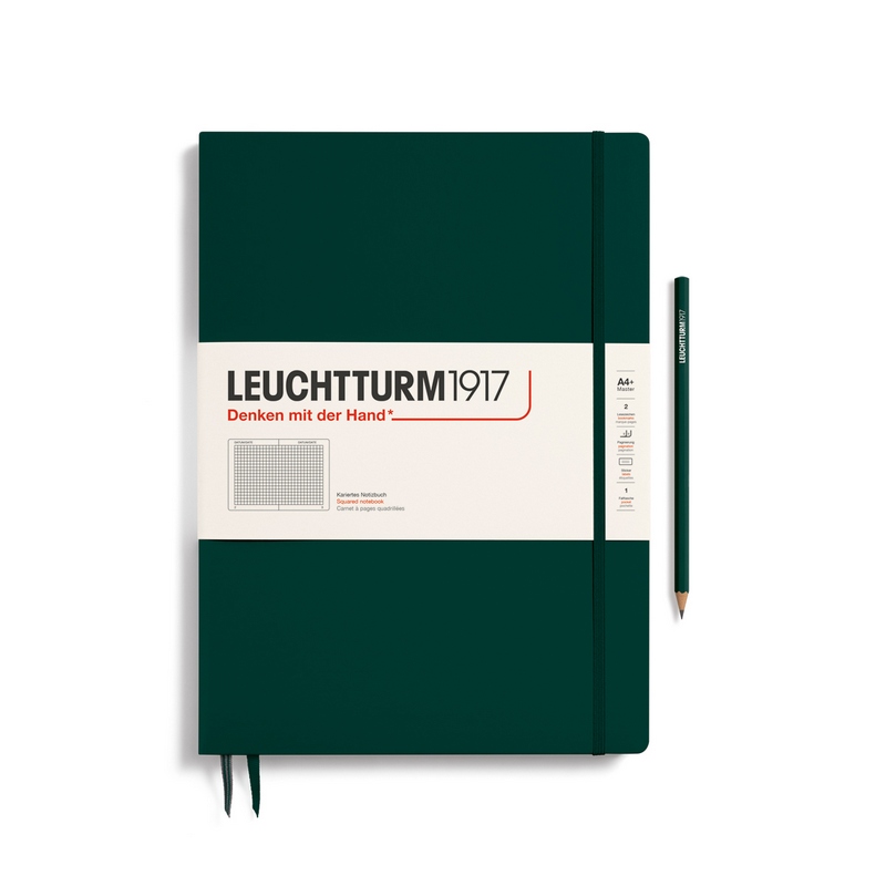 Leuchtturm1917 Notizbuch Master Slim (A4+) Hardcover Forest Green Kariert von Leuchtturm1917