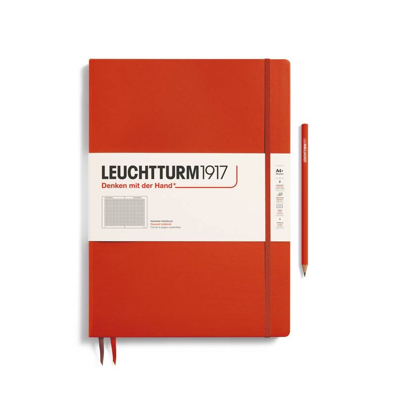 Leuchtturm1917 Notizbuch Master Slim (A4+) Hardcover Fox Red Kariert von Leuchtturm1917