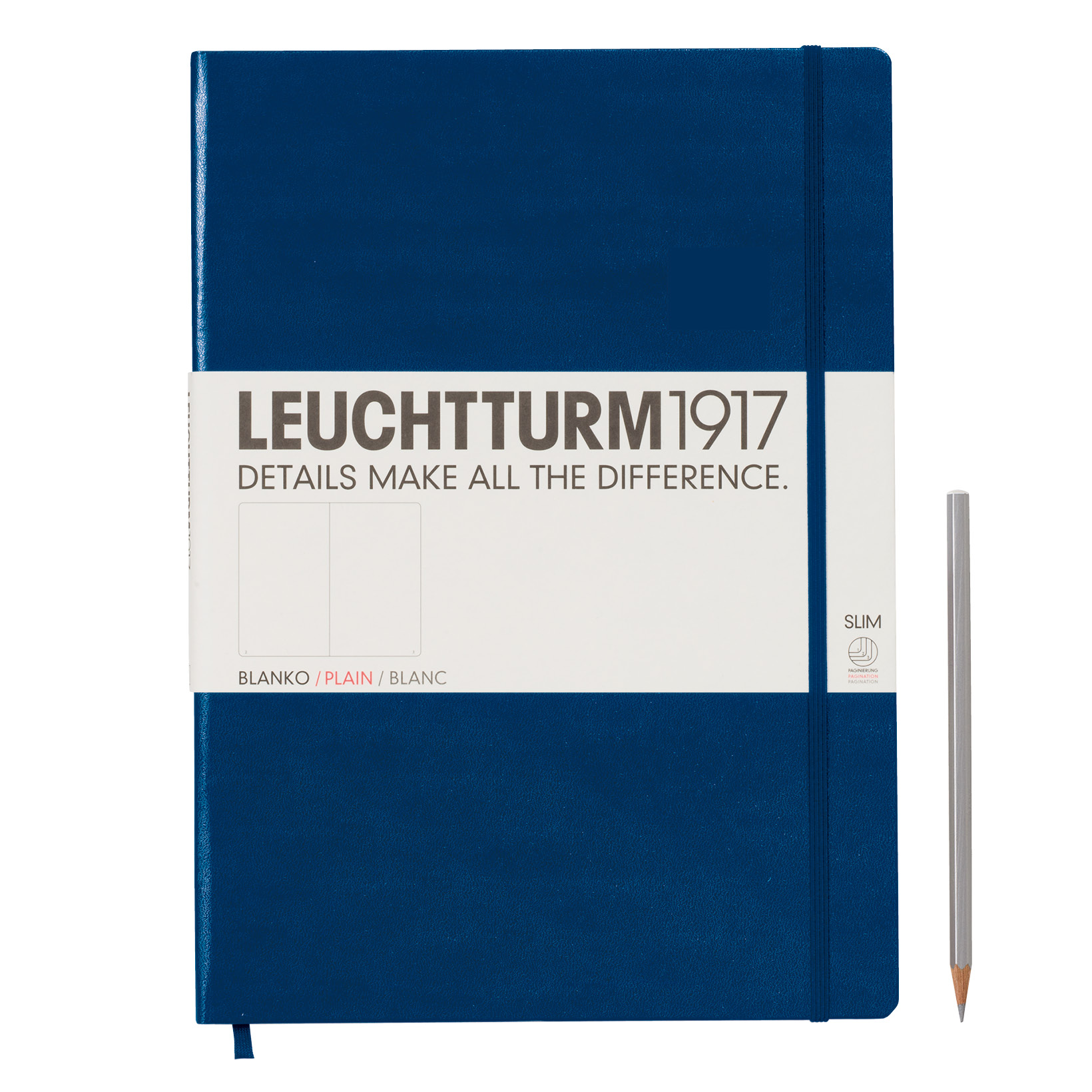 Leuchtturm1917 Notizbuch Master Slim (A4+) Hardcover Marine Blanko von Leuchtturm1917