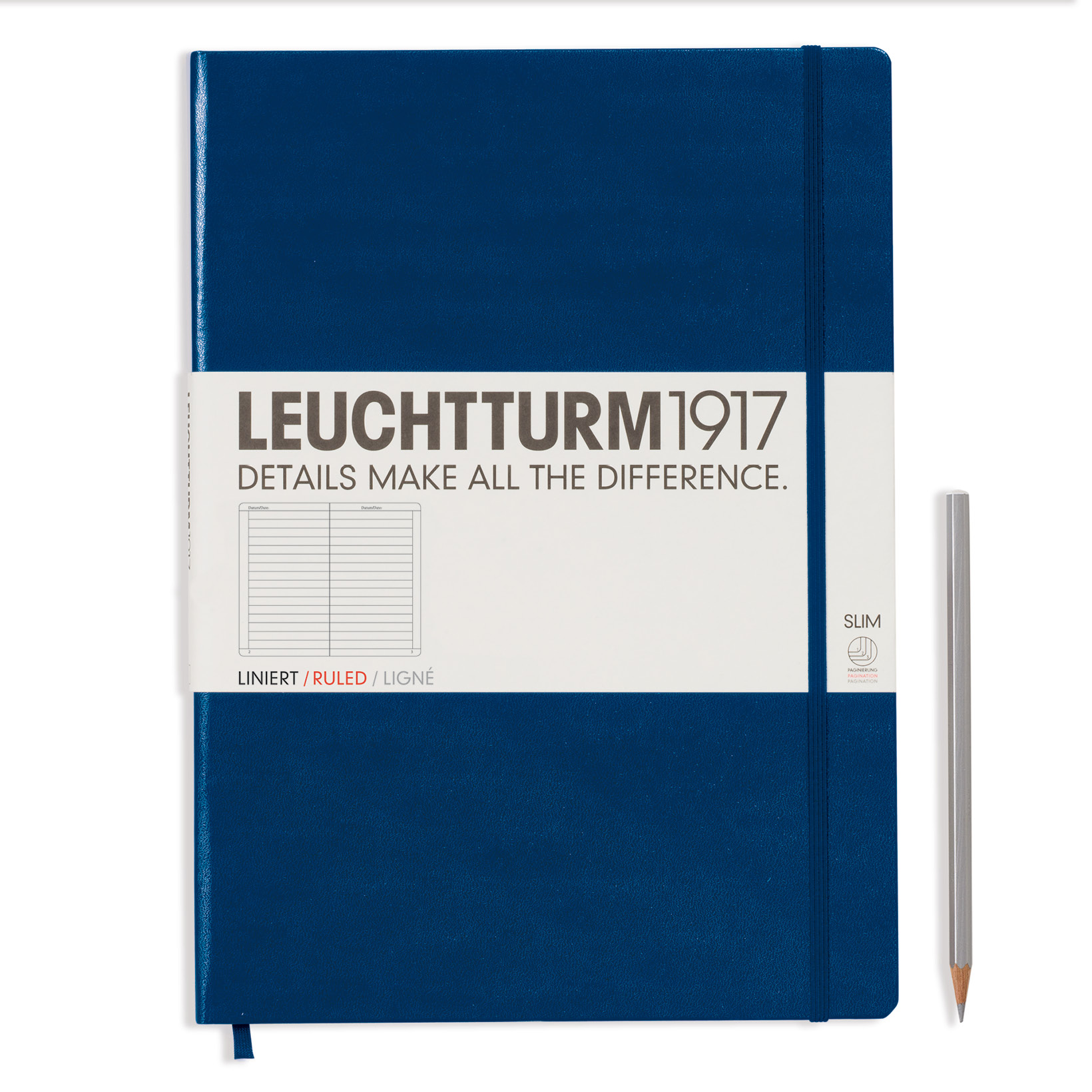 Leuchtturm1917 Notizbuch Master Slim (A4+) Hardcover Marine Liniert von Leuchtturm1917