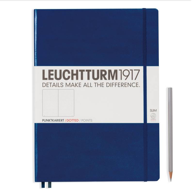 Leuchtturm1917 Notizbuch Master Slim (A4+) Hardcover Marine Punktkariert von Leuchtturm1917