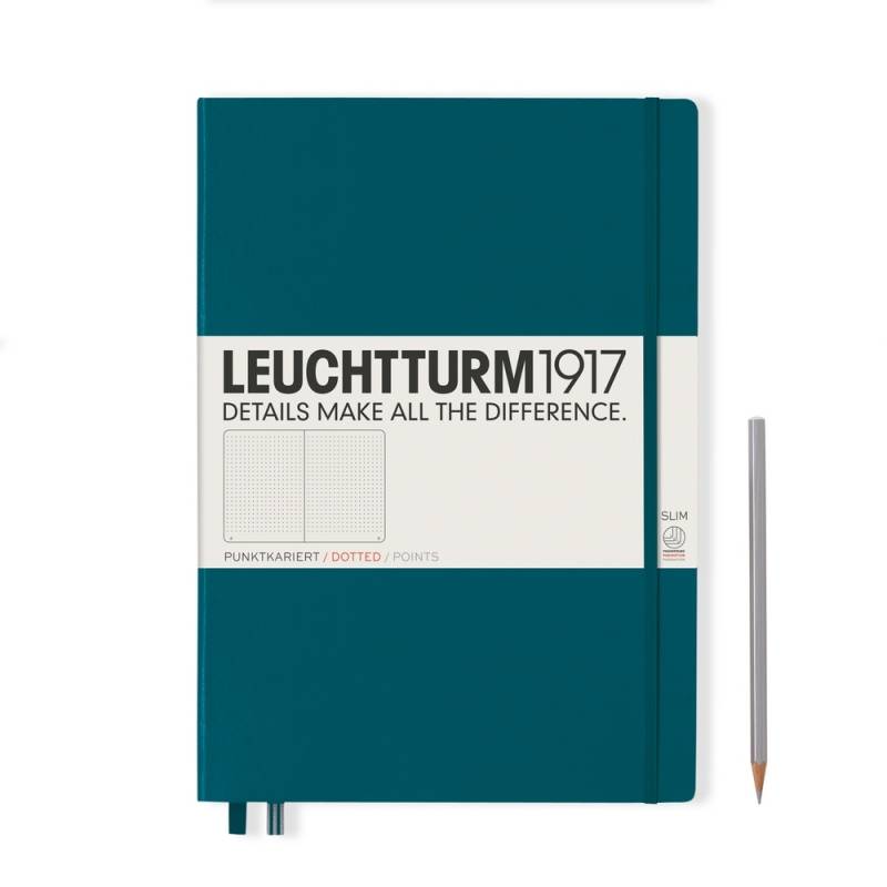 Leuchtturm1917 Notizbuch Master Slim (A4+) Hardcover Pacific Green Punktkariert von Leuchtturm1917