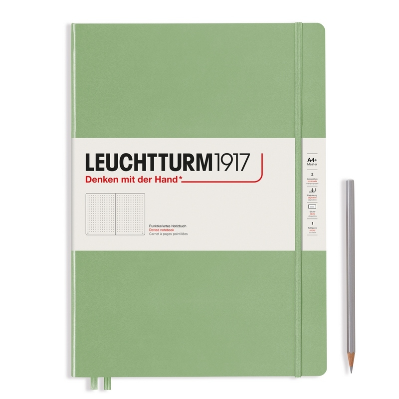Leuchtturm1917 Notizbuch Master Slim (A4+) Hardcover Salbei Punktkariert von Leuchtturm1917