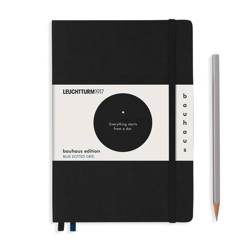 Leuchtturm1917 Notizbuch Medium Hardcover A5 Bauhaus Edition schwarz, punktkariert von Leuchtturm1917