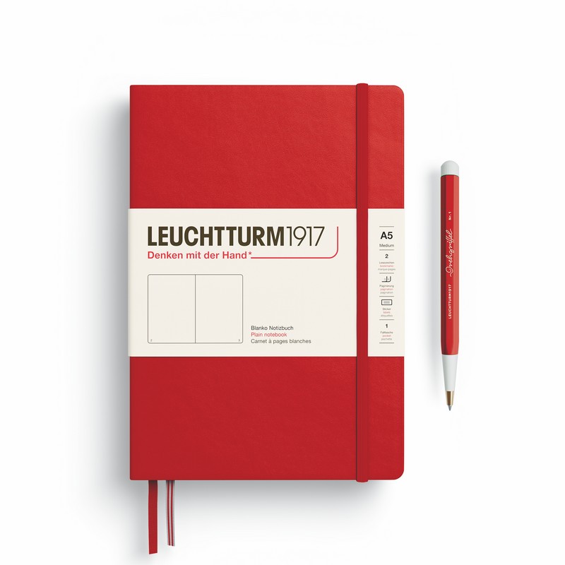 Leuchtturm1917 Notizbuch Medium Hardcover A5 Cherry blanko von Leuchtturm1917