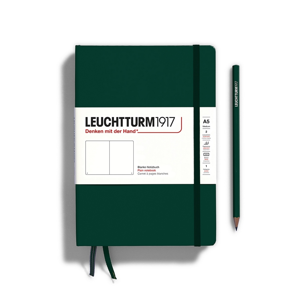 Leuchtturm1917 Notizbuch Medium Hardcover A5 Natural Colours Forest Green Blanko von Leuchtturm1917