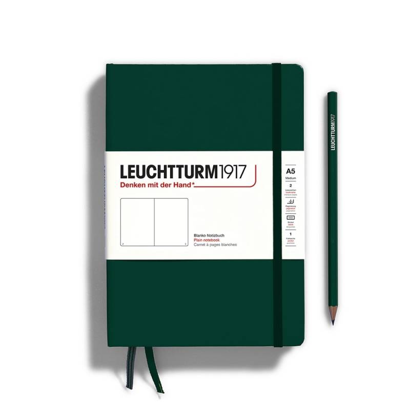 Leuchtturm1917 Notizbuch Medium Hardcover A5 Natural Colours Forest Green Blanko von Leuchtturm1917