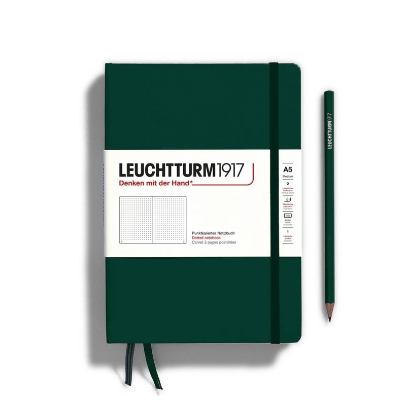 Leuchtturm1917 Notizbuch Medium Hardcover A5 Natural Colours Forest Green Punktkariert von Leuchtturm1917