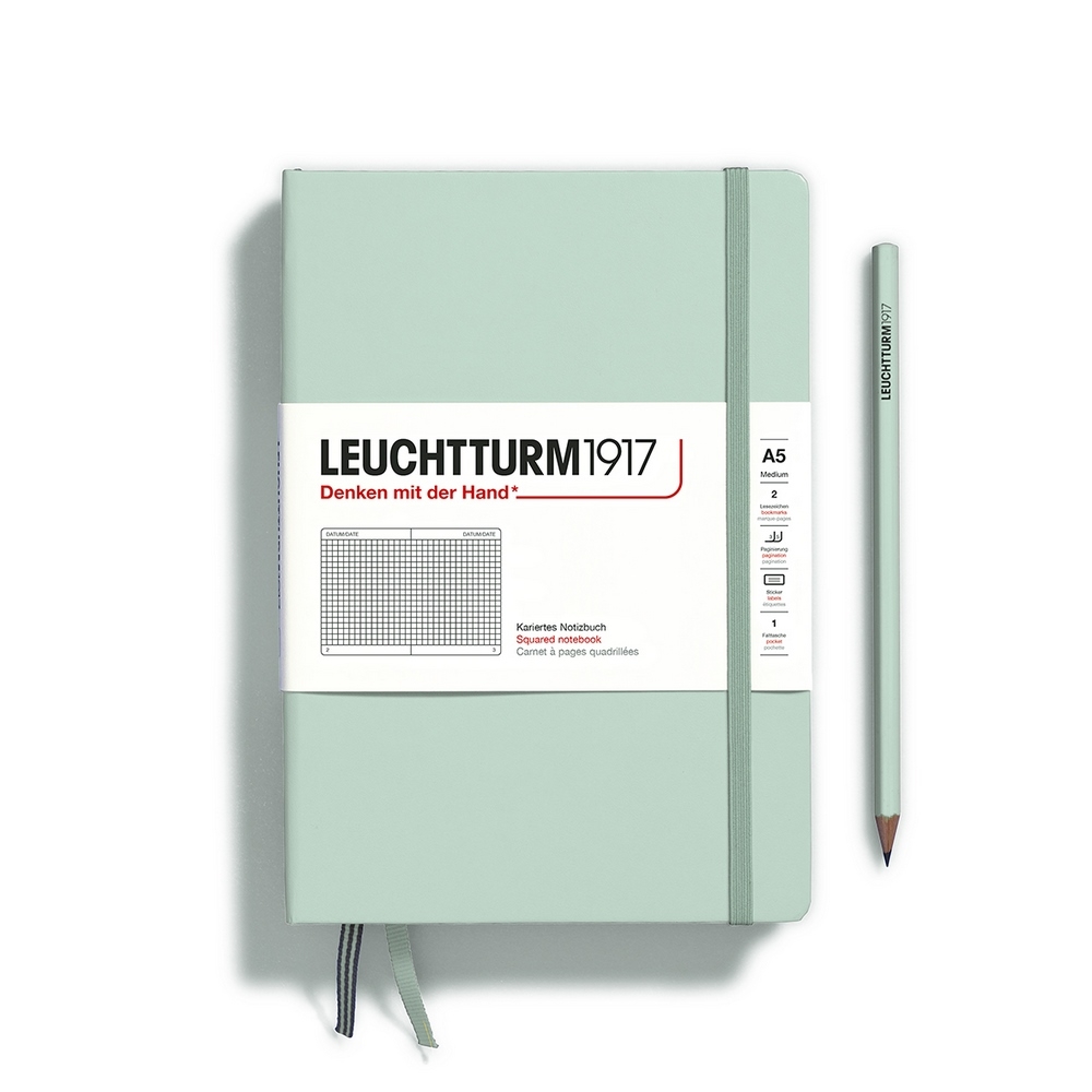 Leuchtturm1917 Notizbuch Medium Hardcover A5 Natural Colours Mint Green Kariert Leuchtturm1917 Notizbuch Medium Hardcover A5 Natural Colours Mint Green Kariert von Leuchtturm1917