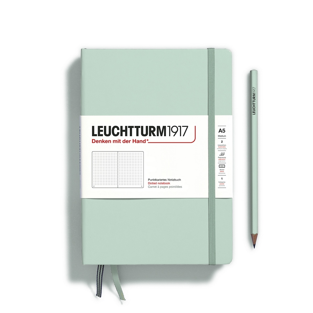 Leuchtturm1917 Notizbuch Medium Hardcover A5 Natural Colours Mint Green Punktkariert von Leuchtturm1917