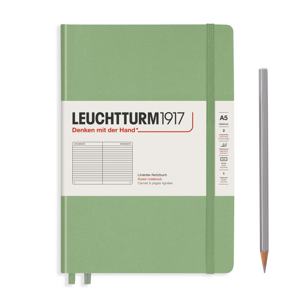 Leuchtturm1917 Notizbuch Medium Hardcover A5 Salbei, liniert von Leuchtturm1917