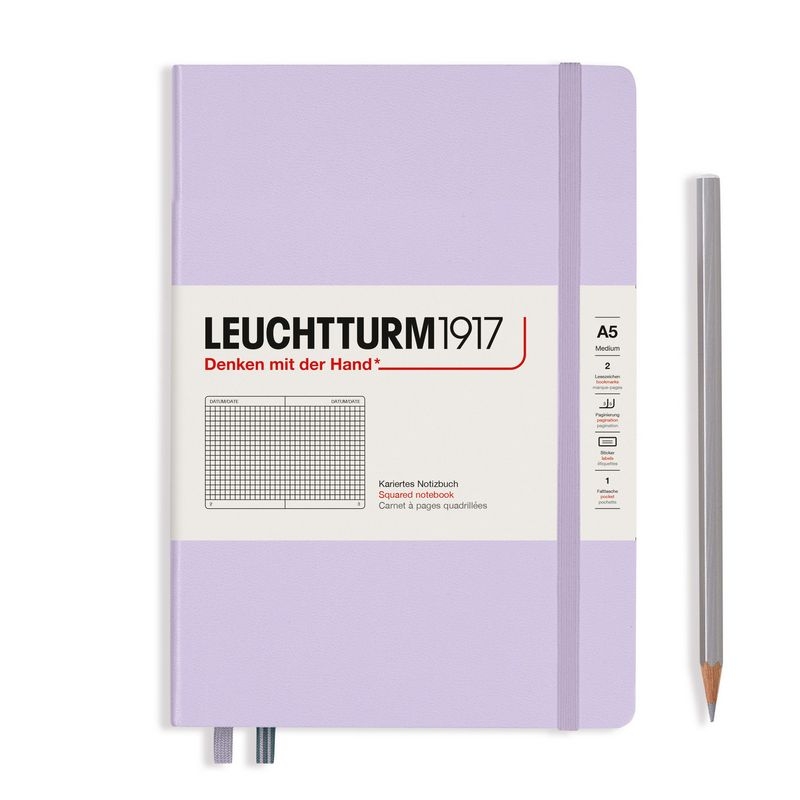 Leuchtturm1917 Notizbuch Medium Hardcover A5 Smooth Colours Lilac, kariert Leuchtturm1917 Notizbuch Medium Hardcover A5 Smooth Colours Lilac, kariert von Leuchtturm1917