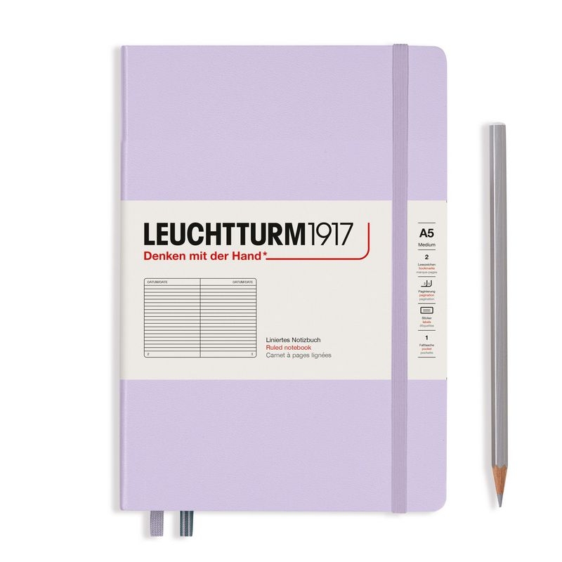 Leuchtturm1917 Notizbuch Medium Hardcover A5 Smooth Colours Lilac, liniert Leuchtturm1917 Notizbuch Medium Hardcover A5 Smooth Colours Lilac, liniert von Leuchtturm1917