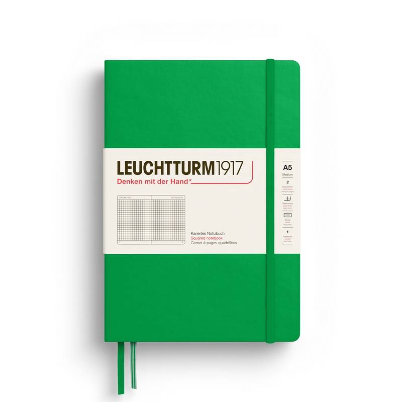 Leuchtturm1917 Notizbuch Medium Hardcover A5 Spring Leaf kariert von Leuchtturm1917