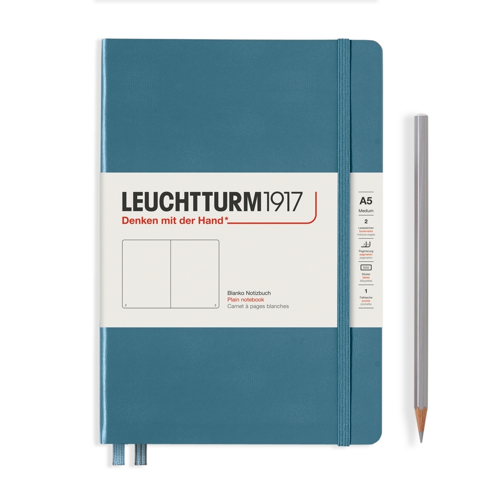 Leuchtturm1917 Notizbuch Medium Hardcover A5 Stone Blue, blanko Leuchtturm1917 Notizbuch Medium Hardcover A5 Stone Blue, blanko von Leuchtturm1917