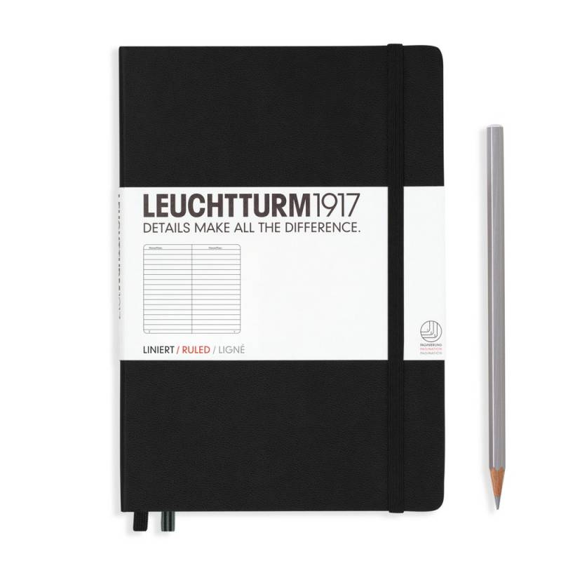 Leuchtturm1917 Notizbuch Medium Hardcover A5 schwarz, liniert Leuchtturm1917 Notizbuch Medium Hardcover A5 schwarz, liniert von Leuchtturm1917
