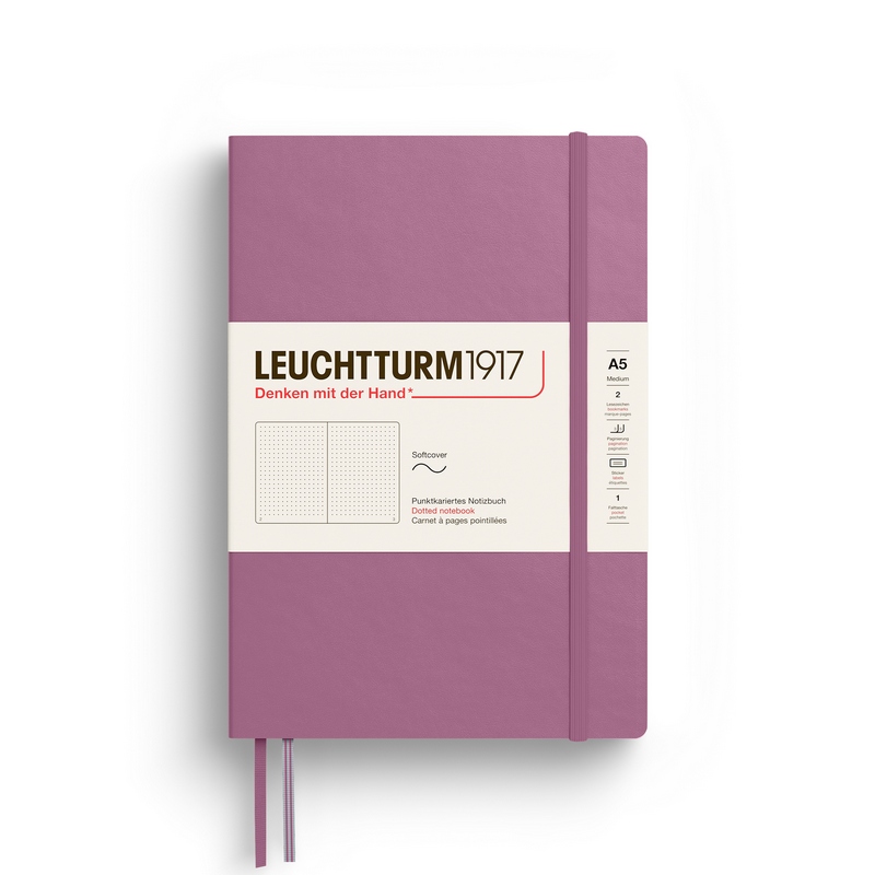 Leuchtturm1917 Notizbuch Medium Softcover A5 Dusty Rose punktkariert von Leuchtturm1917