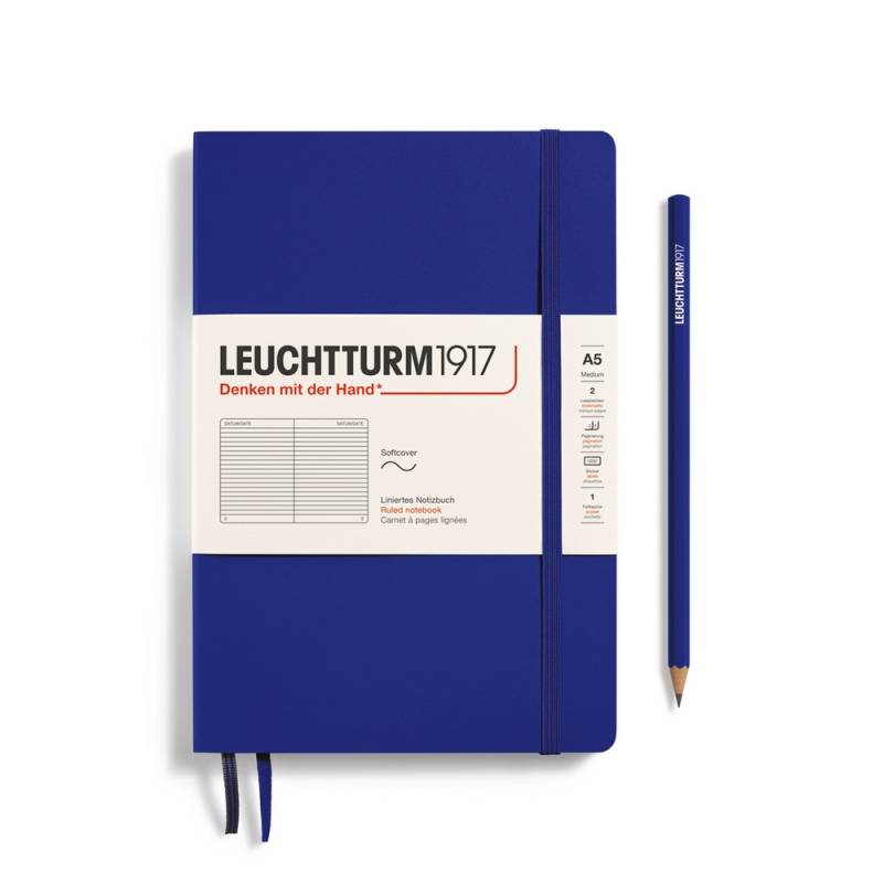 Leuchtturm1917 Notizbuch Medium Softcover A5 Ink Liniert von Leuchtturm1917