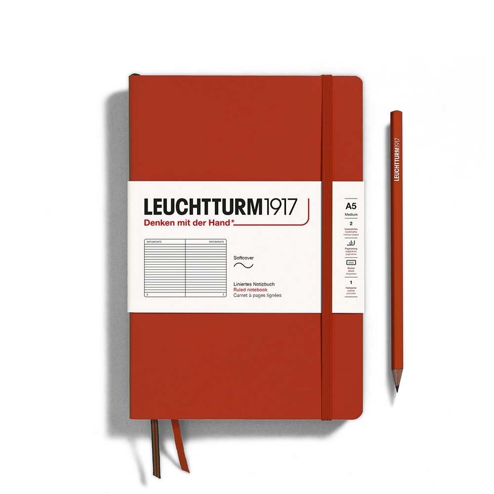 Leuchtturm1917 Notizbuch Medium Softcover A5 Natural Colours Fox Red Liniert von Leuchtturm1917