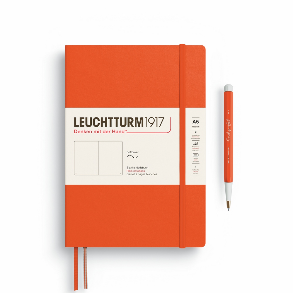 Leuchtturm1917 Notizbuch Medium Softcover A5 Pumpkin blanko von Leuchtturm1917