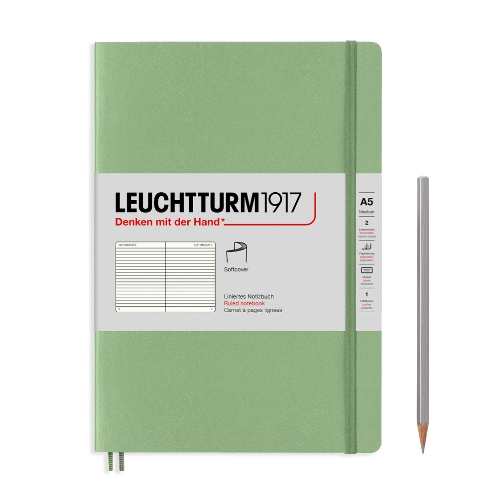 Leuchtturm1917 Notizbuch Medium Softcover A5 Salbei, liniert Leuchtturm1917 Notizbuch Medium Softcover A5 Salbei, liniert von Leuchtturm1917