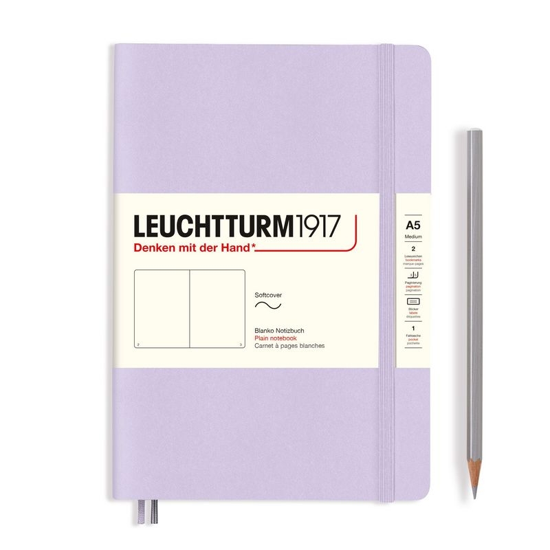 Leuchtturm1917 Notizbuch Medium Softcover A5 Smooth Colours Lilac, blanko von Leuchtturm1917