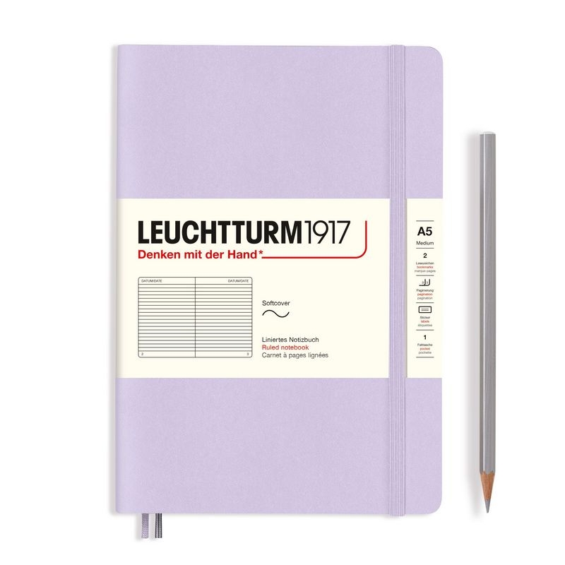 Leuchtturm1917 Notizbuch Medium Softcover A5 Smooth Colours Lilac, liniert Leuchtturm1917 Notizbuch Medium Softcover A5 Smooth Colours Lilac, liniert von Leuchtturm1917