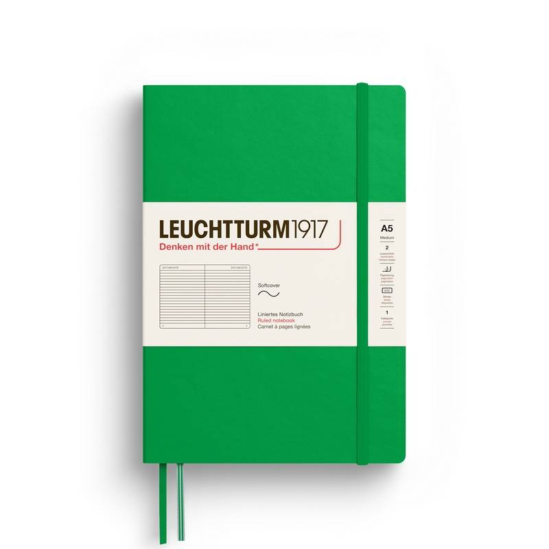 Leuchtturm1917 Notizbuch Medium Softcover A5 Spring Leaf liniert von Leuchtturm1917