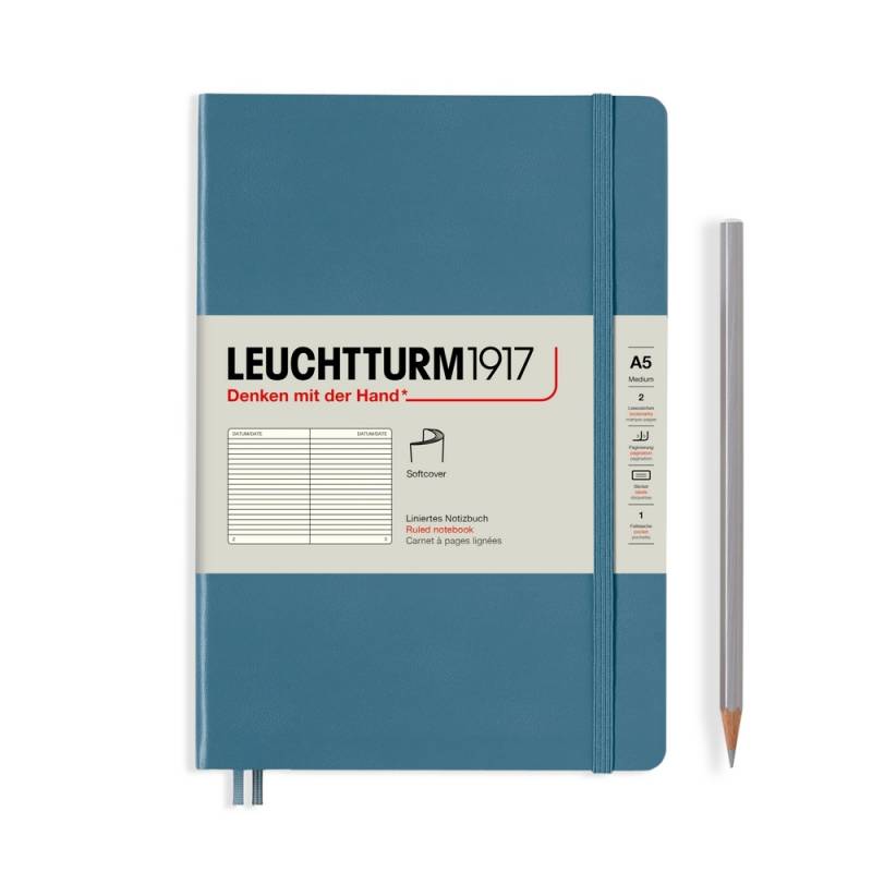 Leuchtturm1917 Notizbuch Medium Softcover A5 Stone Blue, liniert Leuchtturm1917 Notizbuch Medium Softcover A5 Stone Blue, liniert von Leuchtturm1917