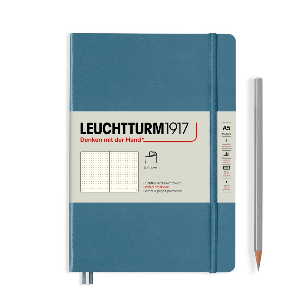Leuchtturm1917 Notizbuch Medium Softcover A5 Stone Blue, punktkariert Leuchtturm1917 Notizbuch Medium Softcover A5 Stone Blue, punktkariert von Leuchtturm1917