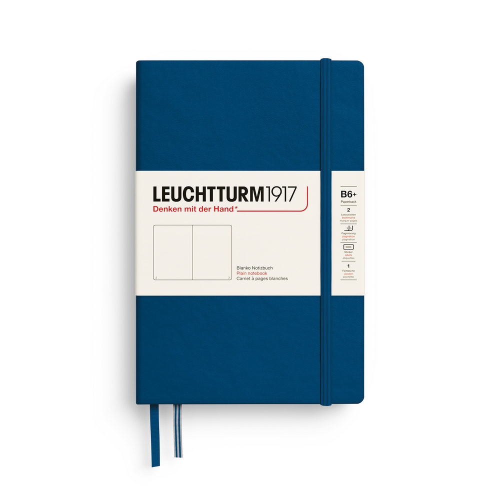 Leuchtturm1917 Notizbuch Paperback Hardcover B6+ Indigo Blanko von Leuchtturm1917