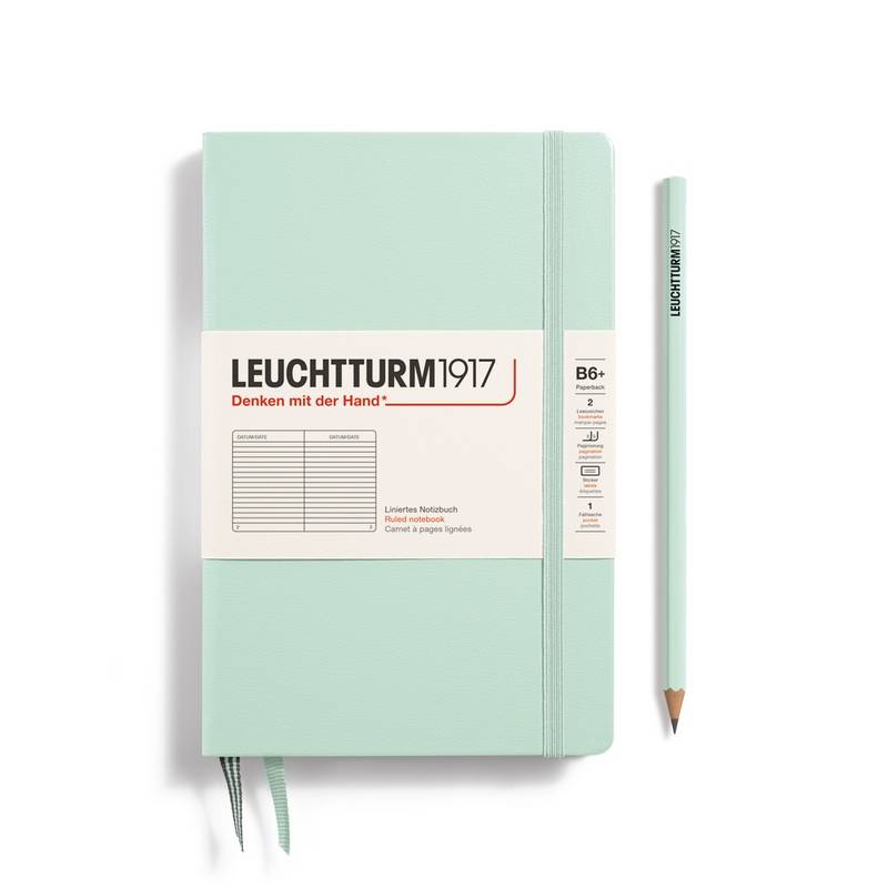 Leuchtturm1917 Notizbuch Paperback Hardcover B6+ Mint Green Liniert von Leuchtturm1917