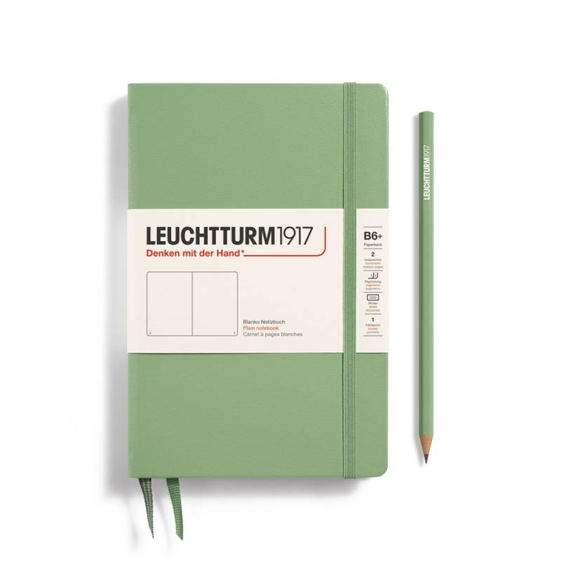 Leuchtturm1917 Notizbuch Paperback Hardcover B6+ Salbei, blanko von Leuchtturm1917