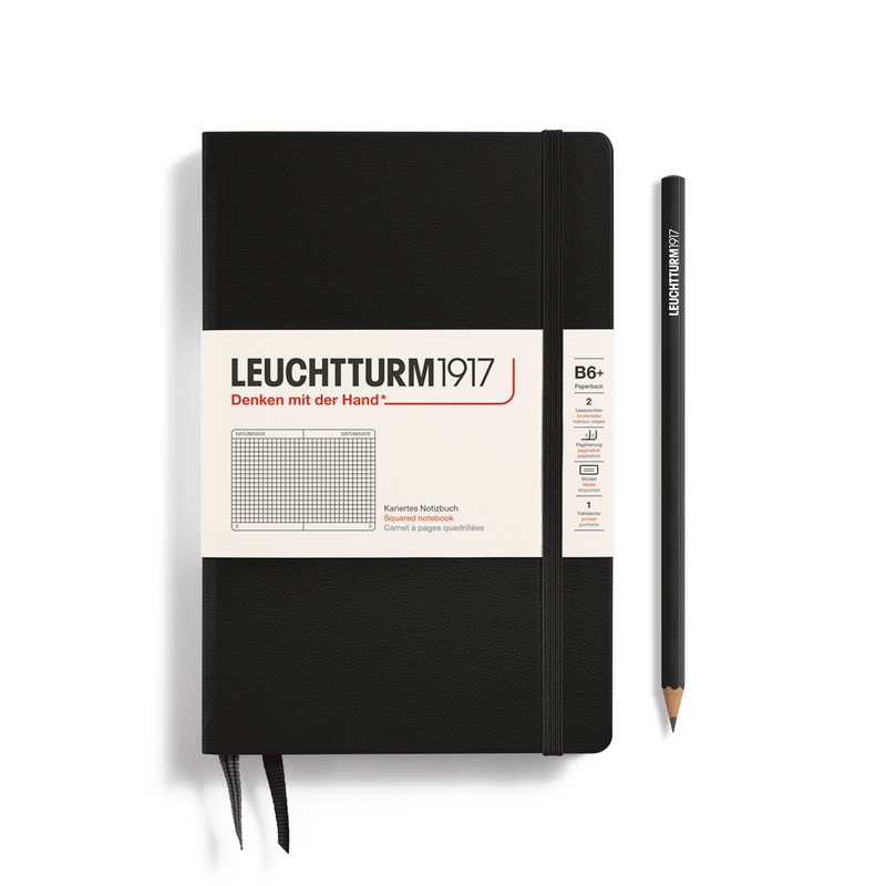 Leuchtturm1917 Notizbuch Paperback Hardcover B6+ Schwarz, kariert Leuchtturm1917 Notizbuch Paperback Hardcover B6+ Schwarz, kariert von Leuchtturm1917