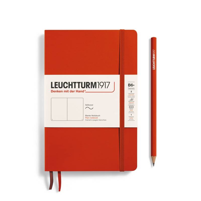 Leuchtturm1917 Notizbuch Paperback Softcover B6+ Fox Red Blanko von Leuchtturm1917