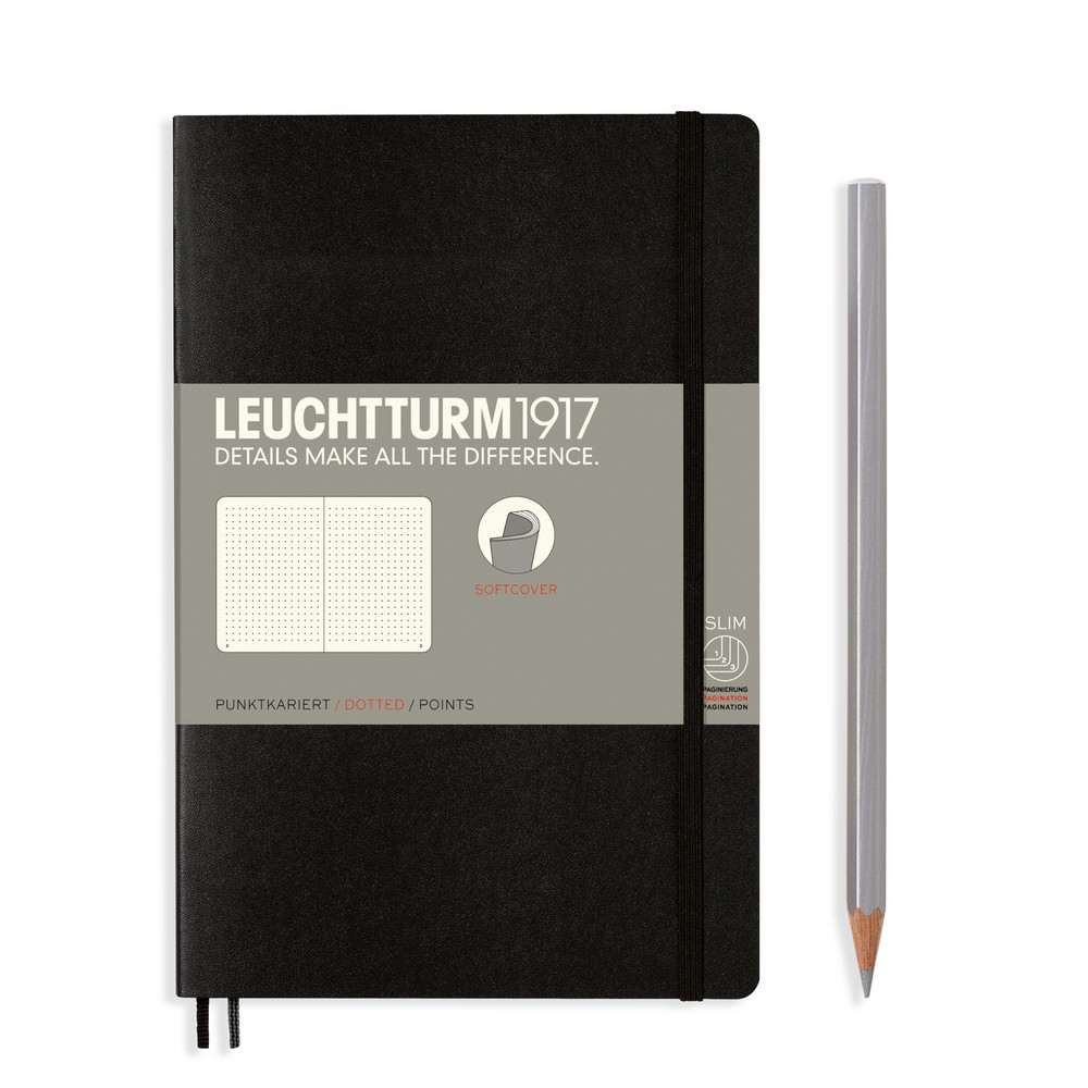 Leuchtturm1917 Notizbuch Paperback Softcover B6+ Schwarz punktkariert Leuchtturm1917 Notizbuch Paperback Softcover B6+ Schwarz punktkariert von Leuchtturm1917