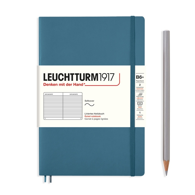 Leuchtturm1917 Notizbuch Paperback Softcover B6+ Stone Blue, liniert Leuchtturm1917 Notizbuch Paperback Softcover B6+ Stone Blue, liniert von Leuchtturm1917