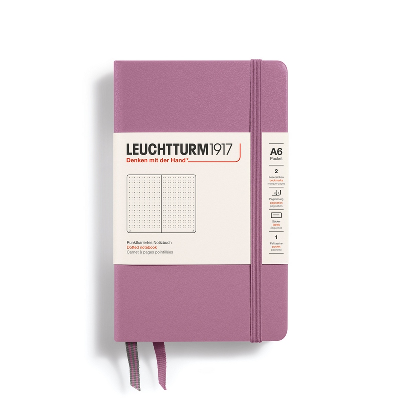 Leuchtturm1917 Notizbuch Pocket A6 Hardcover Dusty Rose Punktkariert von Leuchtturm1917