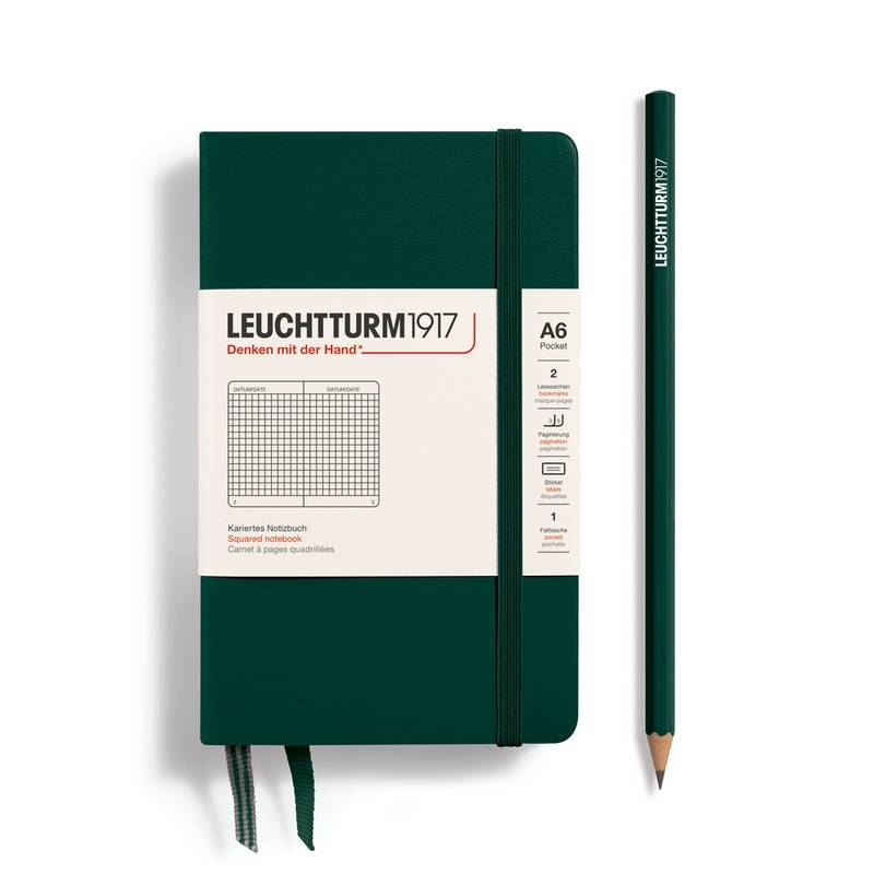 Leuchtturm1917 Notizbuch Pocket A6 Hardcover Forest Green Kariert Leuchtturm1917 Notizbuch Pocket A6 Hardcover Forest Green Kariert von Leuchtturm1917
