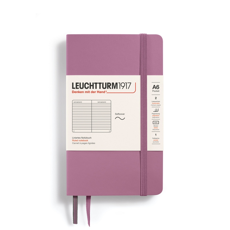 Leuchtturm1917 Notizbuch Pocket A6 Softcover Dusty Rose Liniert von Leuchtturm1917
