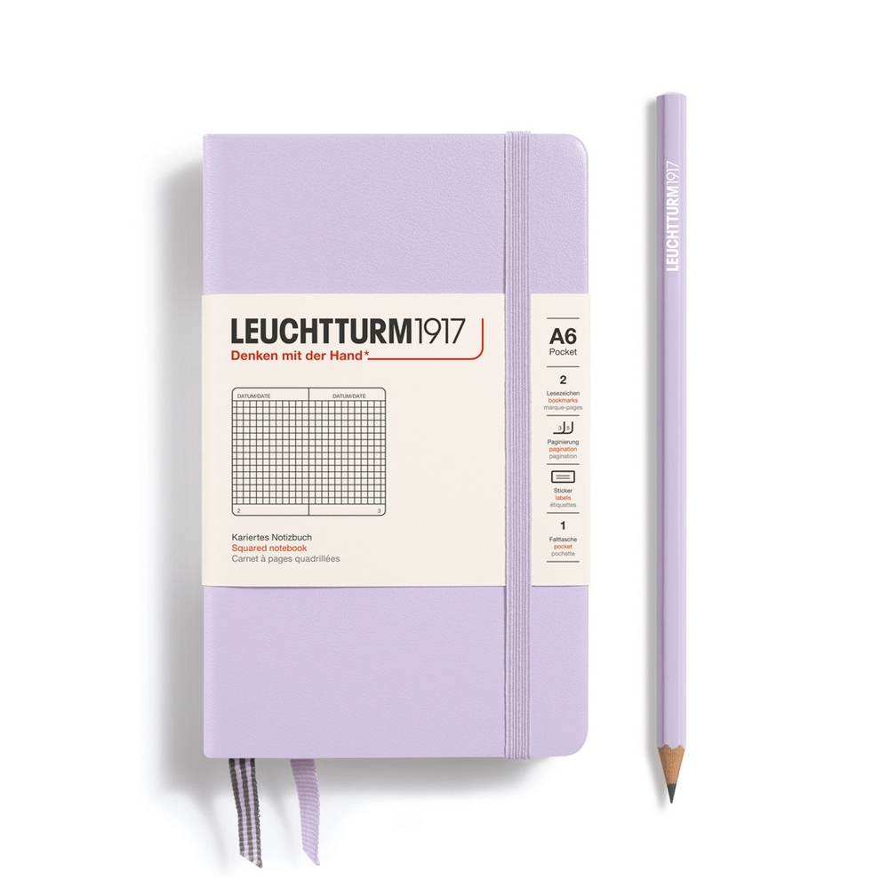 Leuchtturm1917 Notizbuch Pocket Hardcover A6 Lilac, kariert von Leuchtturm1917