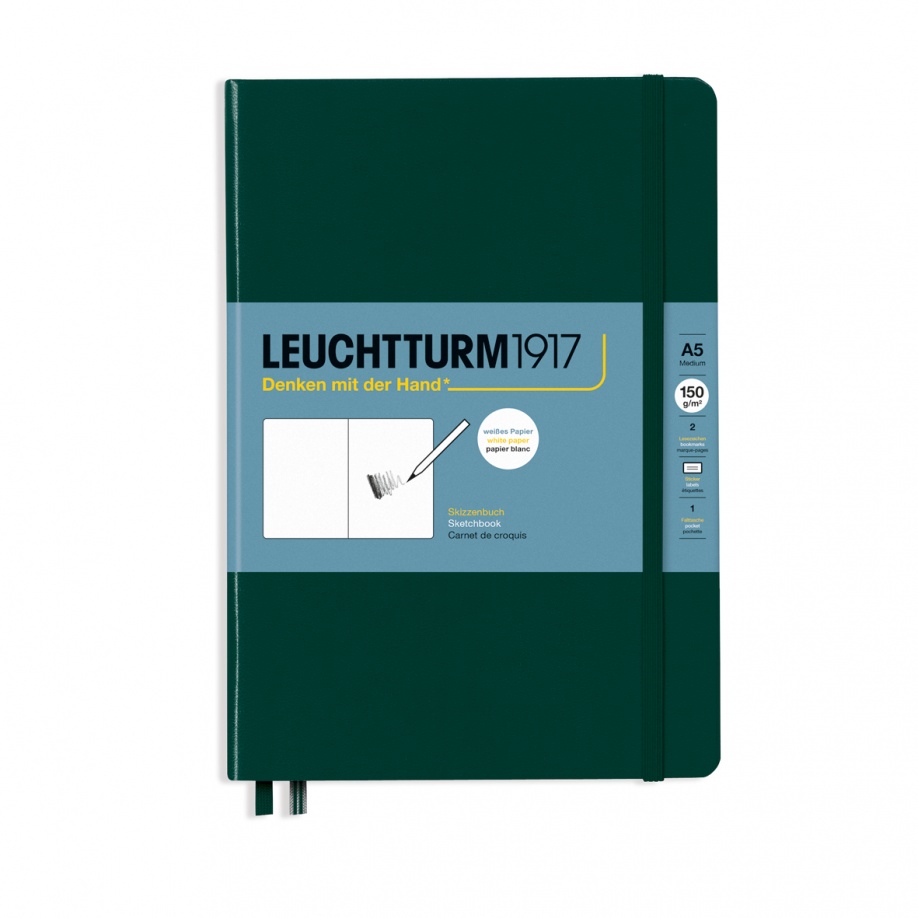 Leuchtturm1917 Skizzenbuch Medium A5 Hardcover Forest Green blanko Leuchtturm1917 Skizzenbuch Medium A5 Hardcover Forest Green blanko von Leuchtturm1917