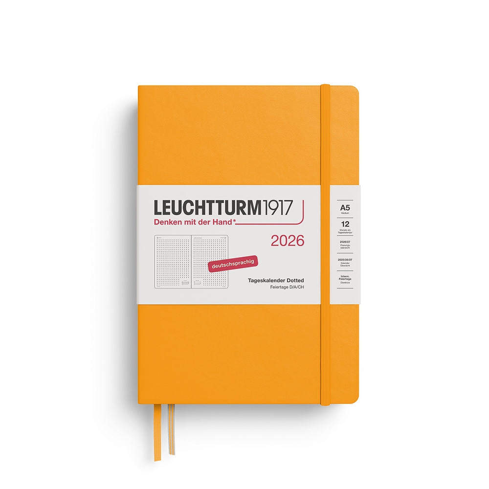 Leuchtturm1917 Tageskalender 1 Tag auf 1 Seite 2026 Medium A5 Hardcover Rising Sun, punktkariert Leuchtturm1917 Tageskalender 1 Tag auf 1 Seite 2026 Medium A5 Hardcover Rising Sun, punktkariert von Leuchtturm1917