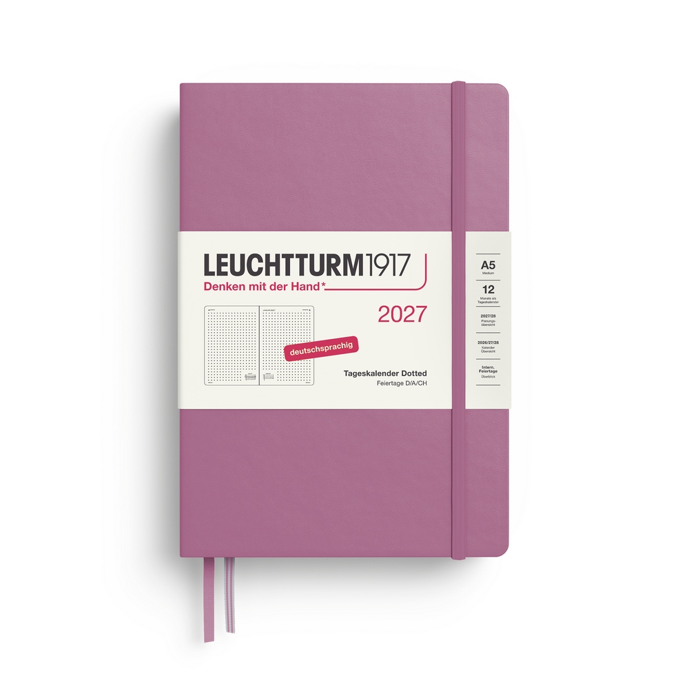 Leuchtturm1917 Tageskalender 1 Tag auf 1 Seite 2027 Medium A5 Hardcover Dusty Rose Punktkariert Leuchtturm1917 Tageskalender 1 Tag auf 1 Seite 2027 Medium A5 Hardcover Dusty Rose Punktkariert von Leuchtturm1917