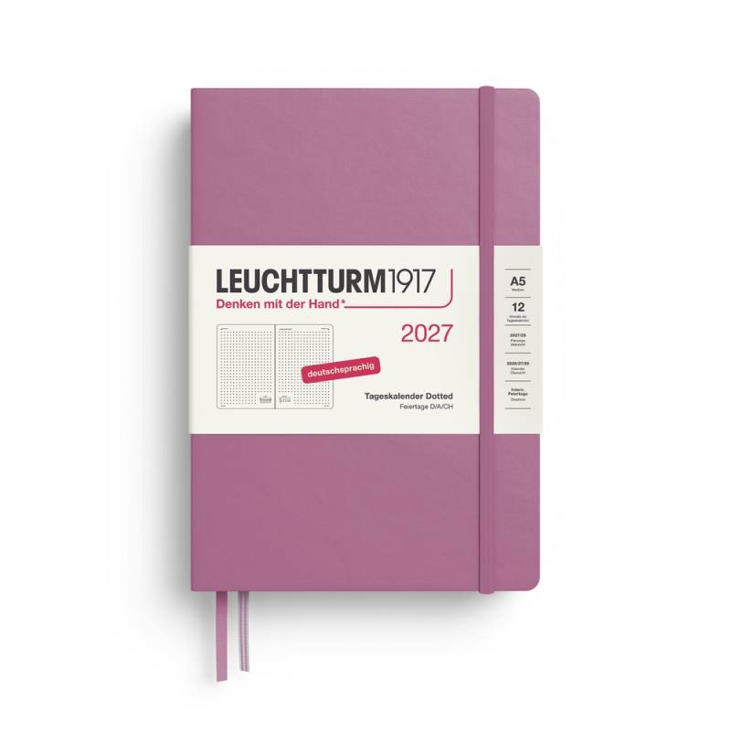 Leuchtturm1917 Tageskalender 1 Tag auf 1 Seite 2027 Medium A5 Hardcover Dusty Rose Punktkariert Leuchtturm1917 Tageskalender 1 Tag auf 1 Seite 2027 Medium A5 Hardcover Dusty Rose Punktkariert von Leuchtturm1917
