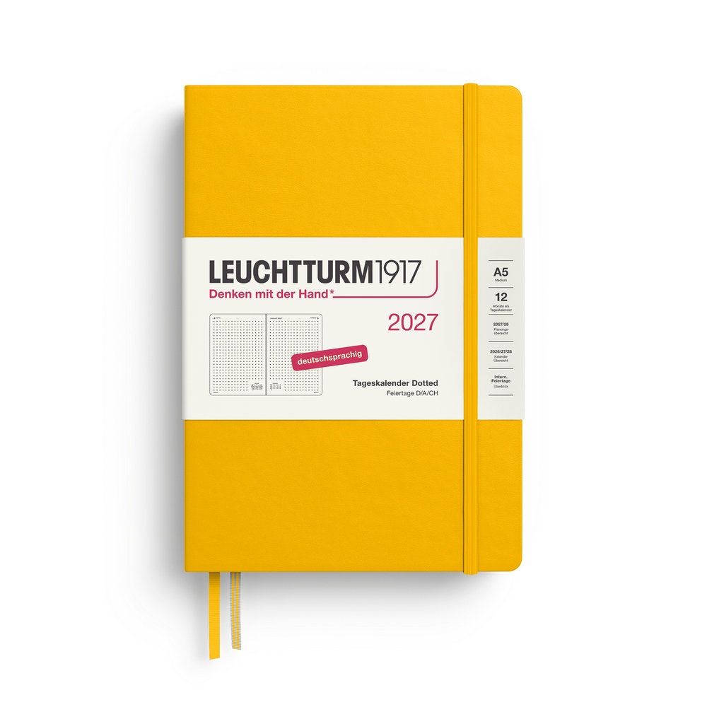 Leuchtturm1917 Tageskalender 1 Tag auf 1 Seite 2027 Medium A5 Hardcover Sunflower Punktkariert Leuchtturm1917 Tageskalender 1 Tag auf 1 Seite 2027 Medium A5 Hardcover Sunflower Punktkariert von Leuchtturm1917