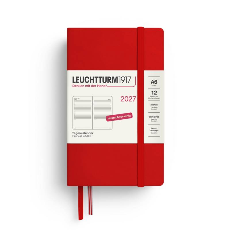 Leuchtturm1917 Tageskalender 1 Tag auf 1 Seite 2027 Pocket A6 Hardcover Cherry Leuchtturm1917 Tageskalender 1 Tag auf 1 Seite 2027 Pocket A6 Hardcover Cherry von Leuchtturm1917