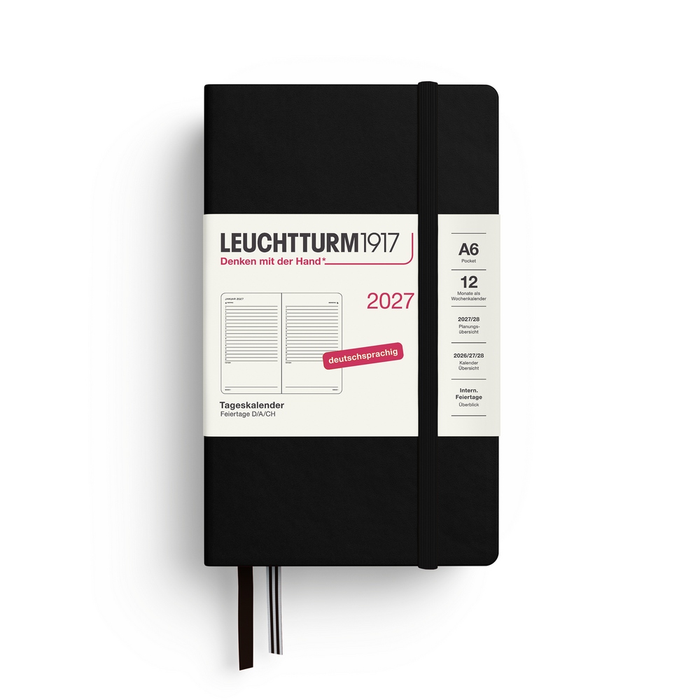 Leuchtturm1917 Tageskalender 1 Tag auf 1 Seite 2027 Pocket A6 Hardcover Schwarz Leuchtturm1917 Tageskalender 1 Tag auf 1 Seite 2027 Pocket A6 Hardcover Schwarz von Leuchtturm1917