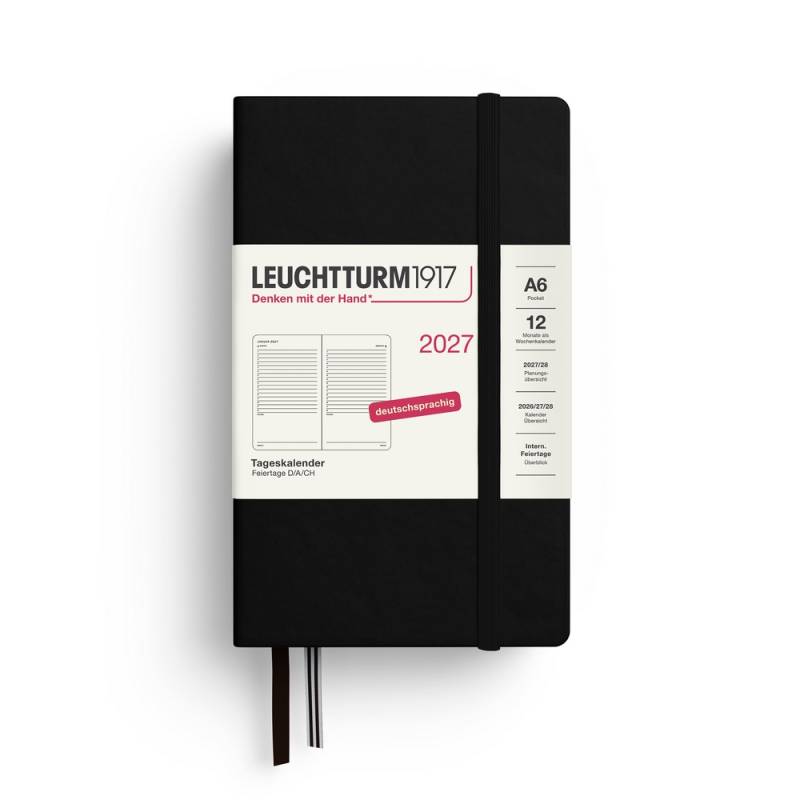 Leuchtturm1917 Tageskalender 1 Tag auf 1 Seite 2027 Pocket A6 Hardcover Schwarz Leuchtturm1917 Tageskalender 1 Tag auf 1 Seite 2027 Pocket A6 Hardcover Schwarz von Leuchtturm1917